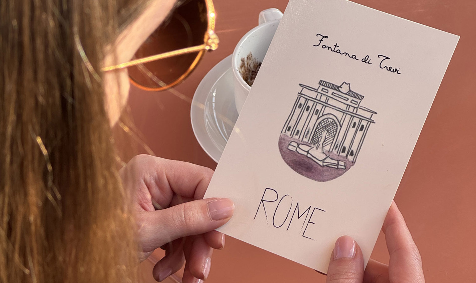 Coffee with Trevi Fountain postcard, authentic travel experience in Rome centre near Teatro dell’Opera - Hotel Sonya, BZAR hotels in Rome